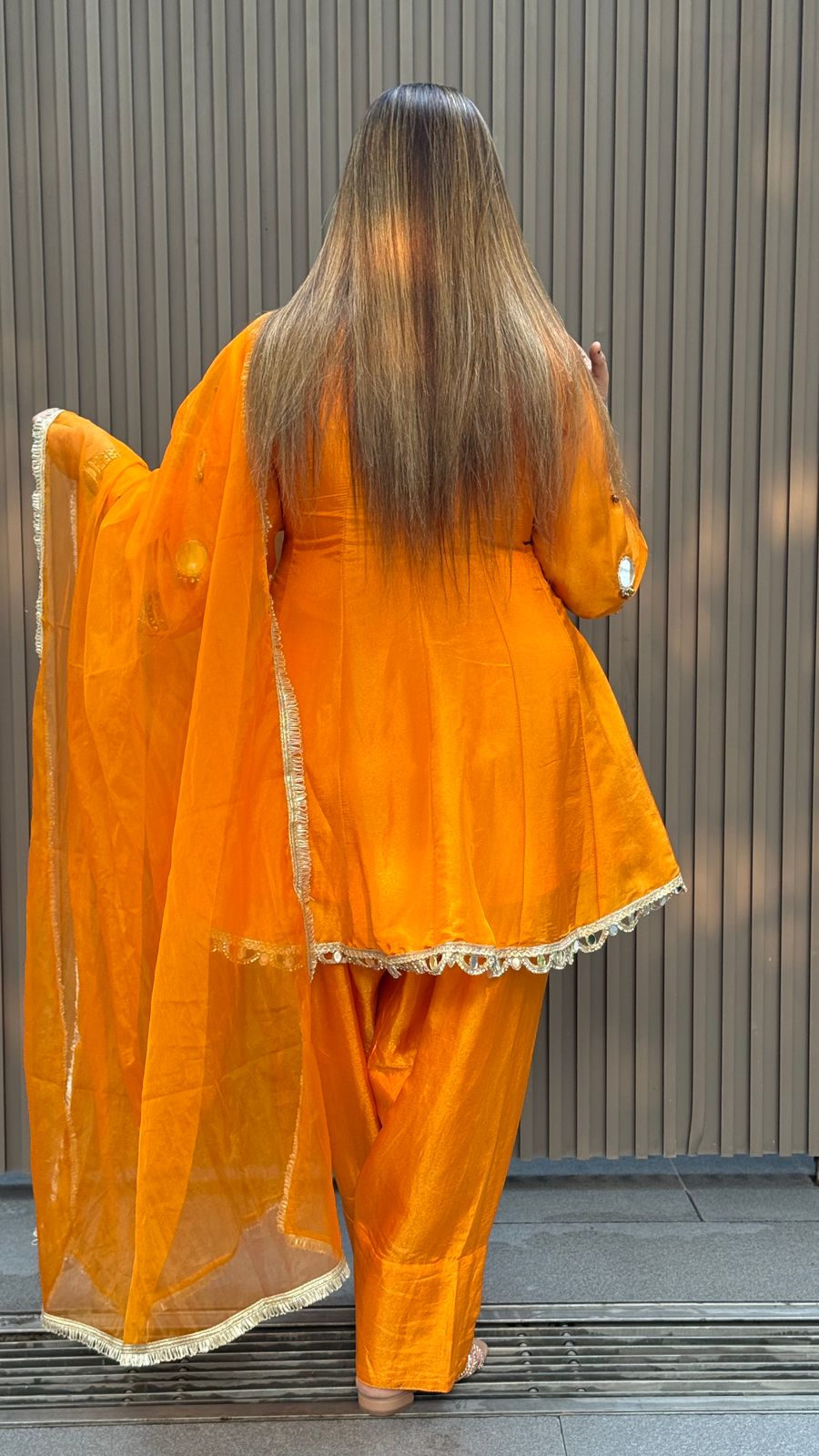 Arvaya Farshi Suit- Purple, Orange, Beige, Blue